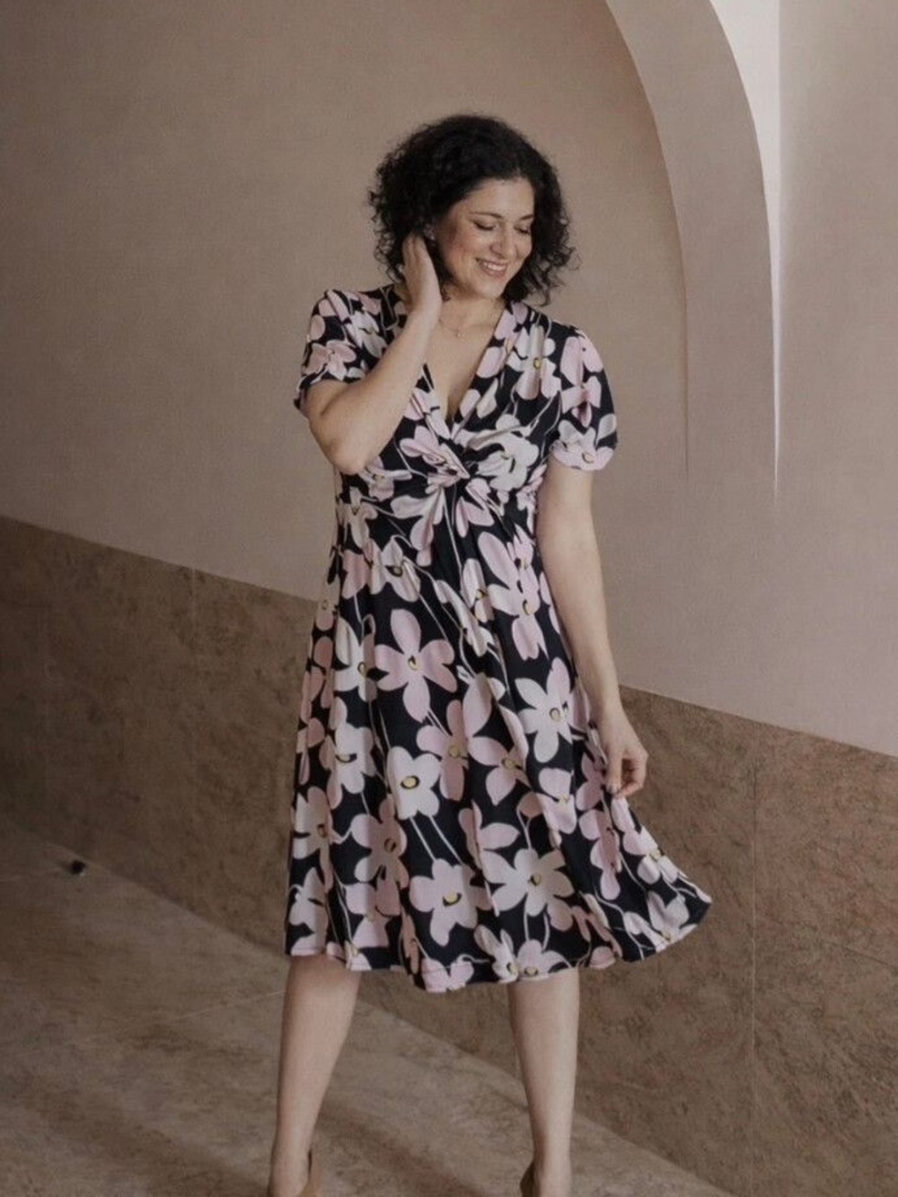 Mister Zimi Flossie Mini Dress with Pink Floral Print